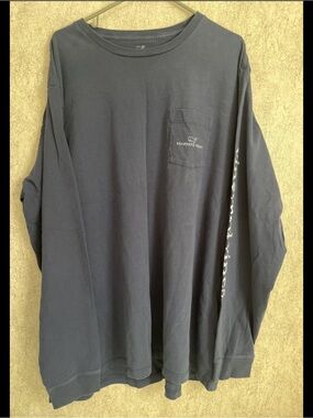 Vineyard Vines Men’s Long Sleeve Tee Blue XXL tshirt 100% Cotton